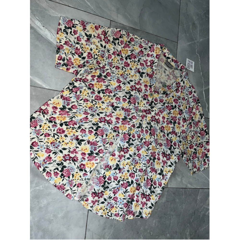 Vintage Separate Scene Floral Blouse M